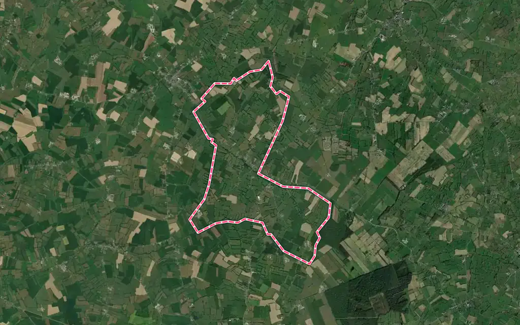 Vue satellite de Beaurepaire-sur-Sambre avec ses contours administratifs