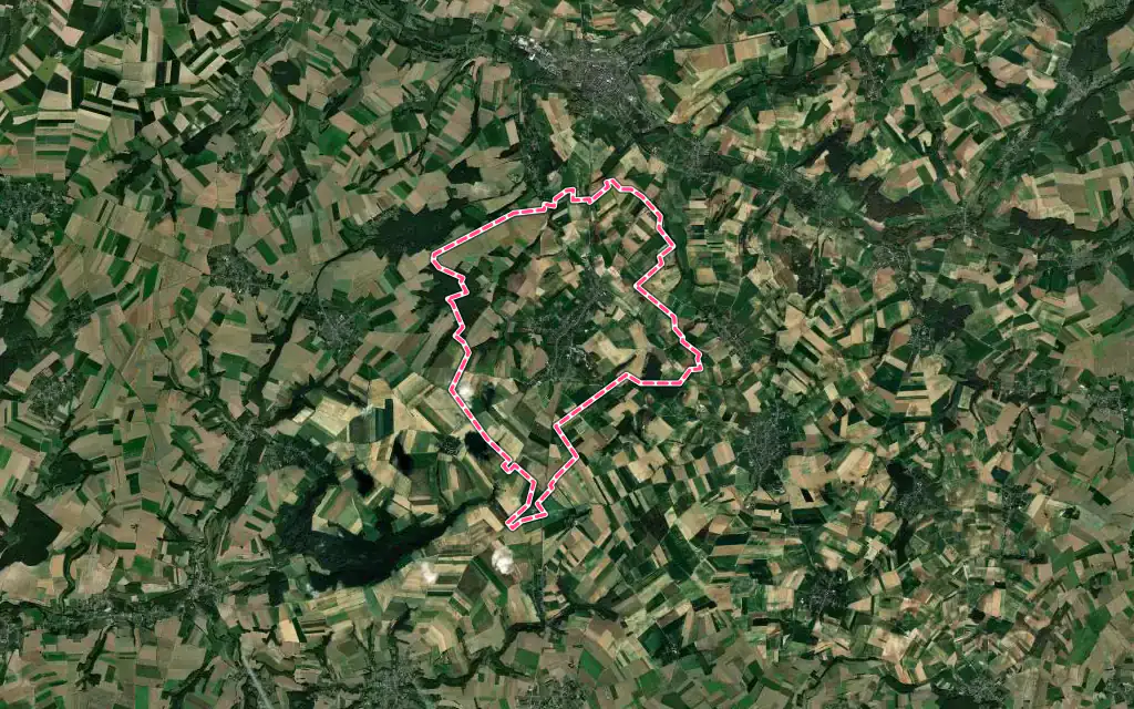 Vue satellite de Beauval avec ses contours administratifs