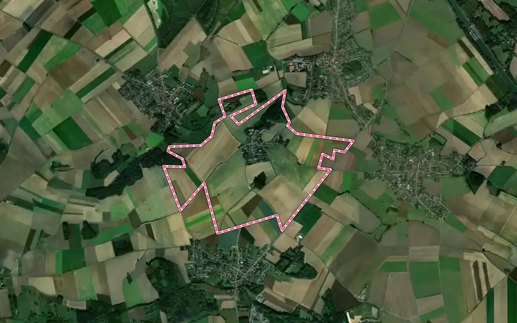 Vue satellite de Bellonne avec ses contours administratifs