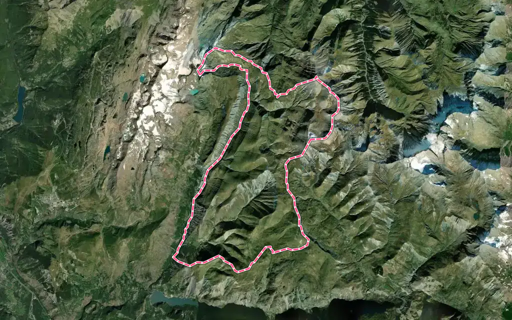 Vue satellite de Besse avec ses contours administratifs