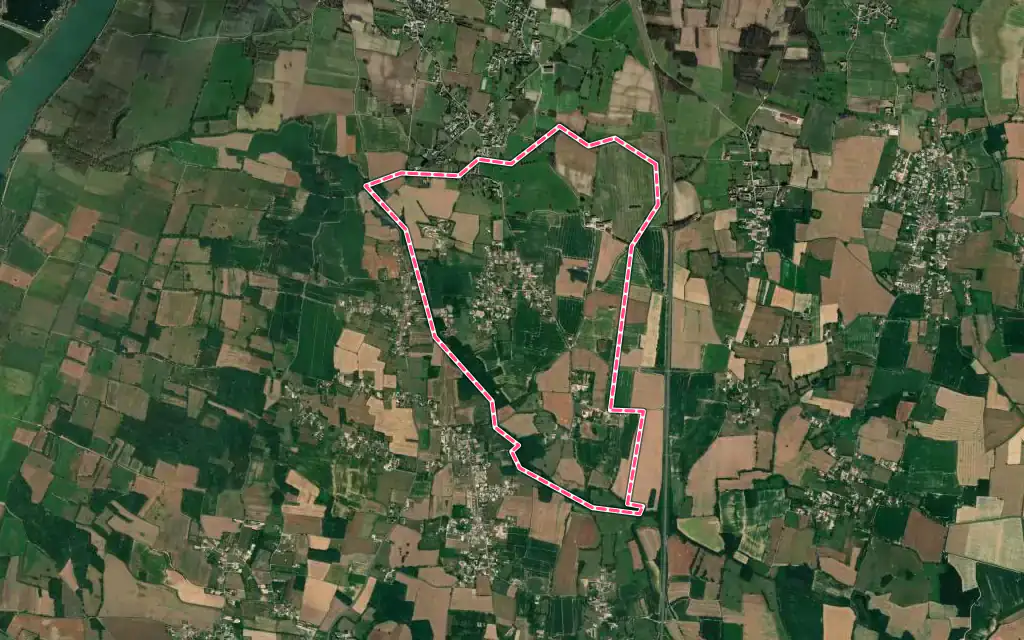 Vue satellite de Bey avec ses contours administratifs
