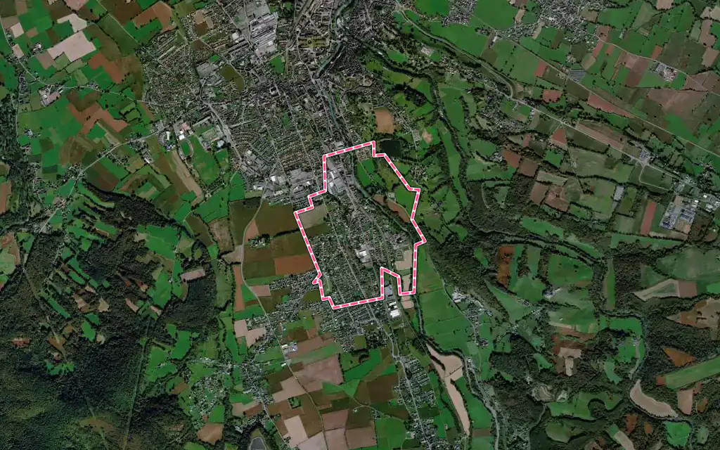 Vue satellite de Bidos avec ses contours administratifs