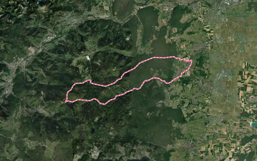 Vue satellite de Bœrsch avec ses contours administratifs