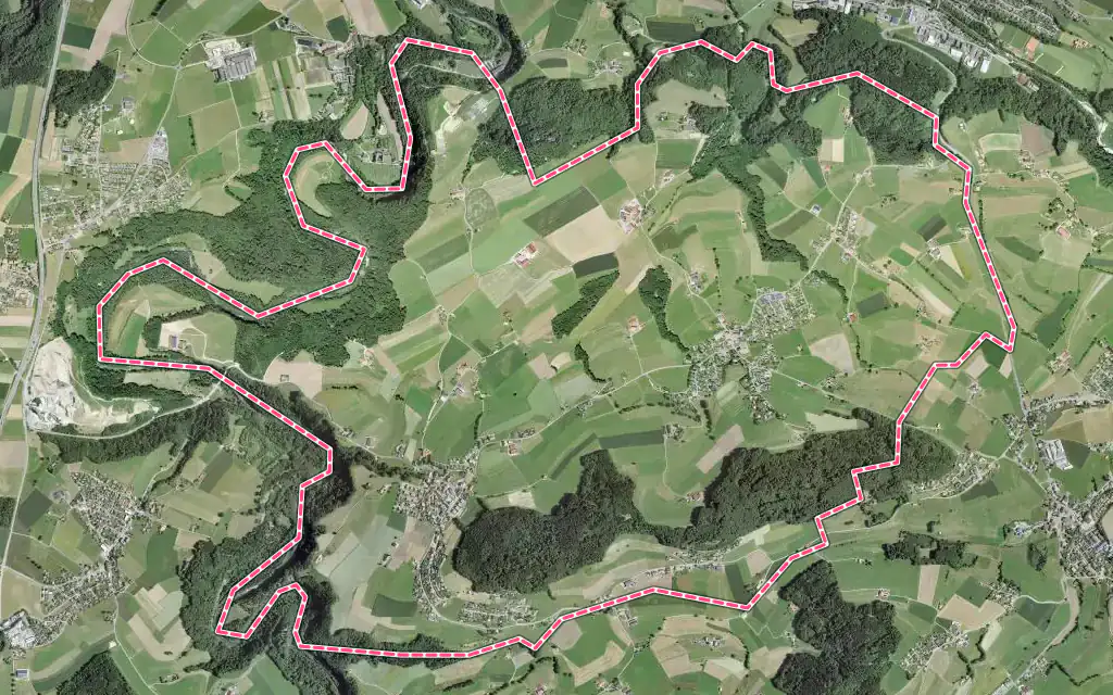 Vue satellite de Bois-d'Amont avec ses contours administratifs