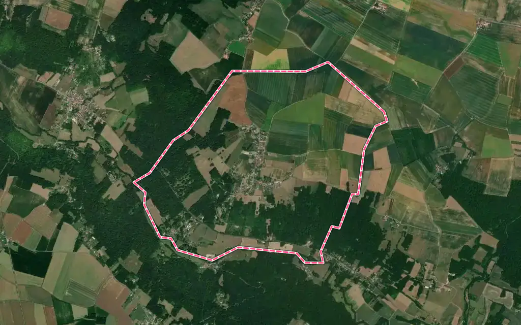 Vue satellite de Boitron avec ses contours administratifs