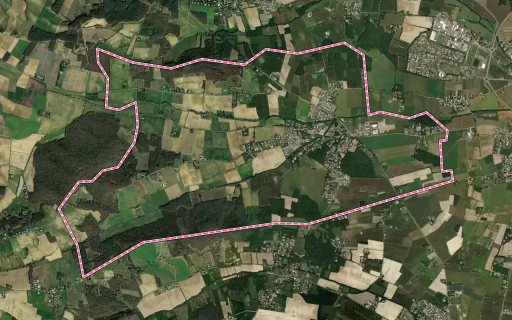 Vue satellite de Bonrepos-sur-Aussonnelle avec ses contours administratifs
