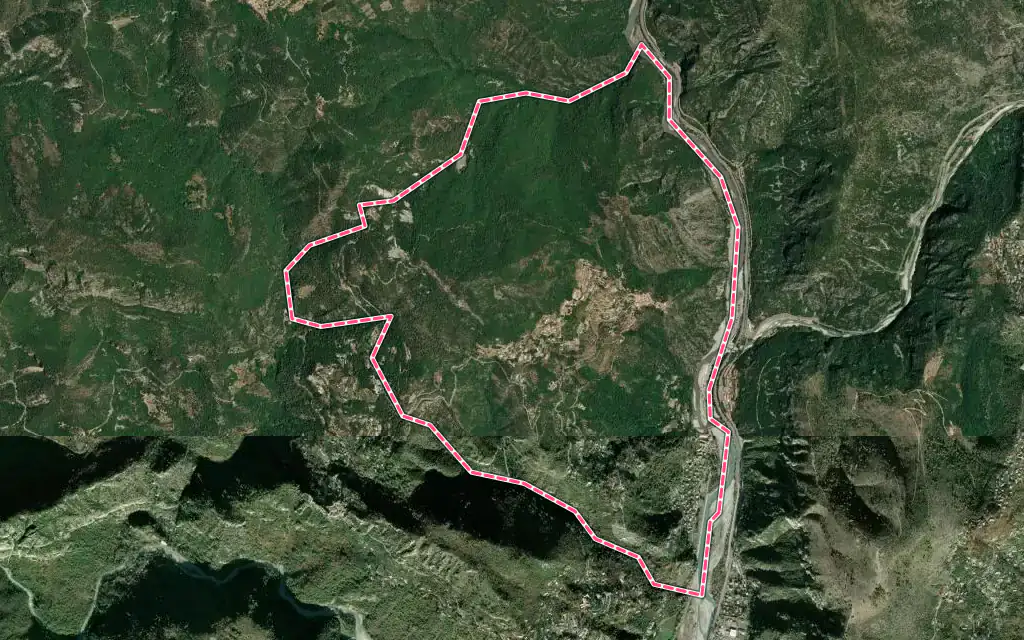 Vue satellite de Bonson avec ses contours administratifs