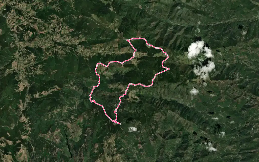 Vue satellite de Borne avec ses contours administratifs
