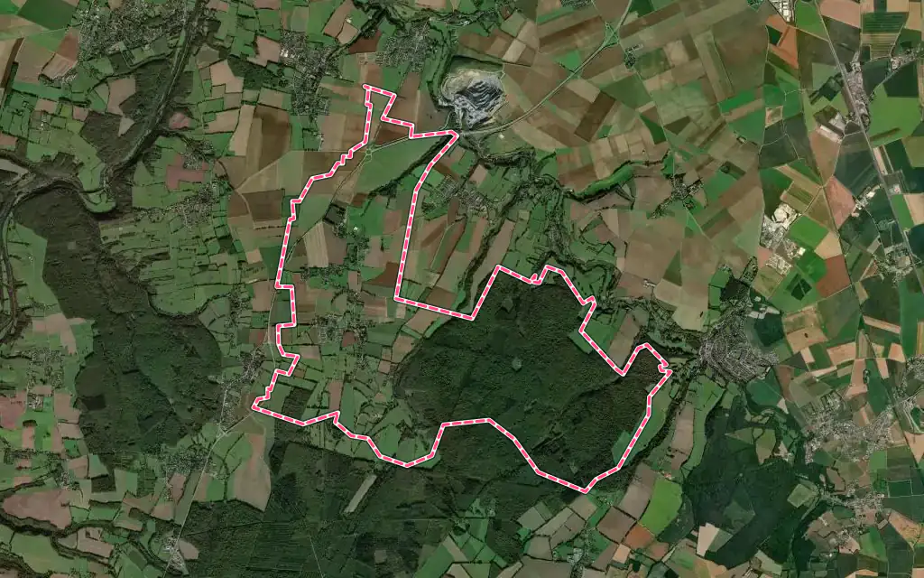 Vue satellite de Boulon avec ses contours administratifs