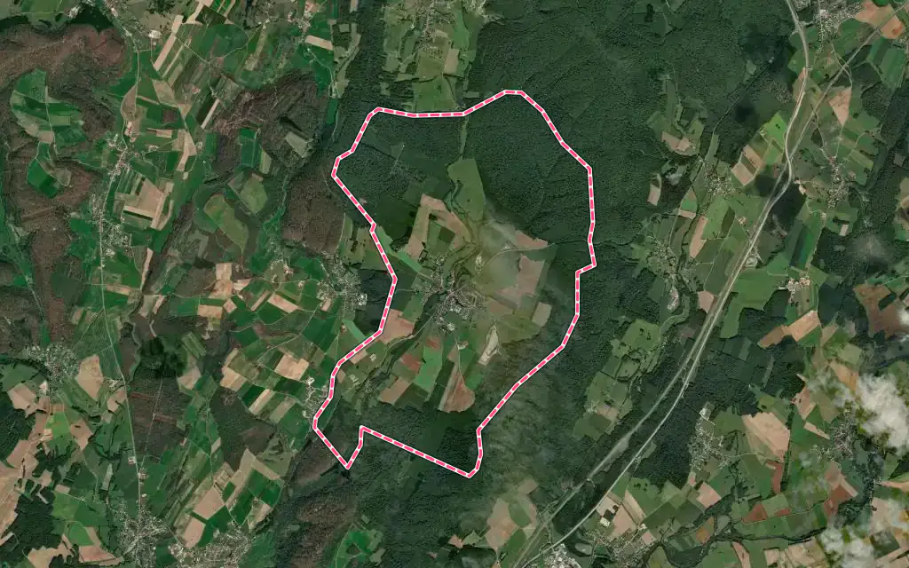 Vue satellite de Boult avec ses contours administratifs