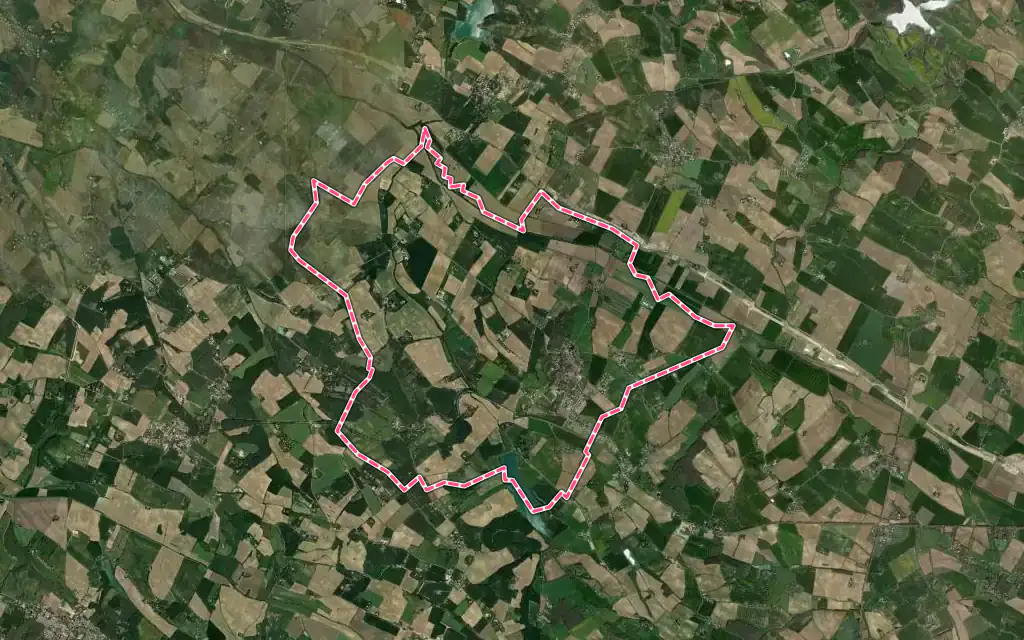 Vue satellite de Bourg-Saint-Bernard avec ses contours administratifs