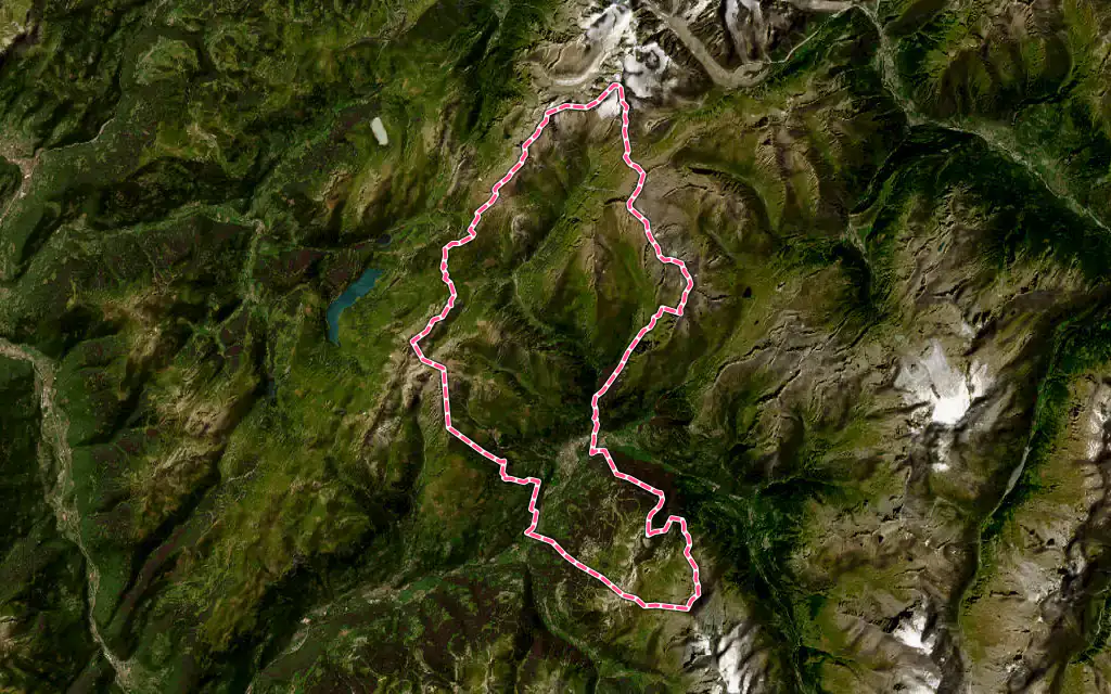 Vue satellite de Bourg-Saint-Maurice avec ses contours administratifs