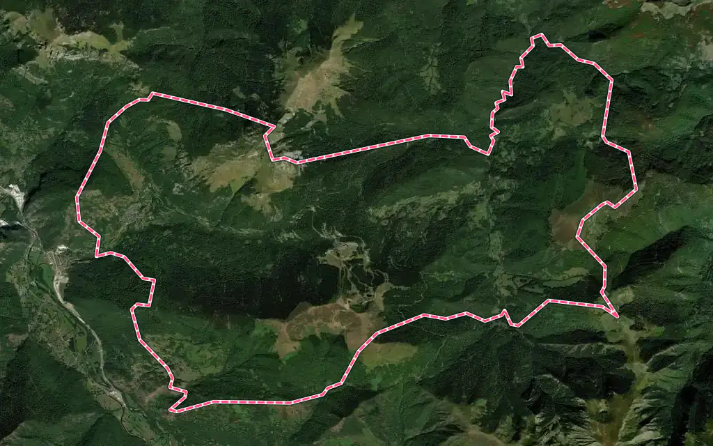 Vue satellite de Boutx avec ses contours administratifs