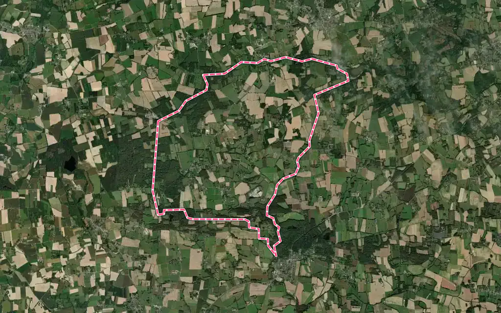 Vue satellite de Bovel avec ses contours administratifs