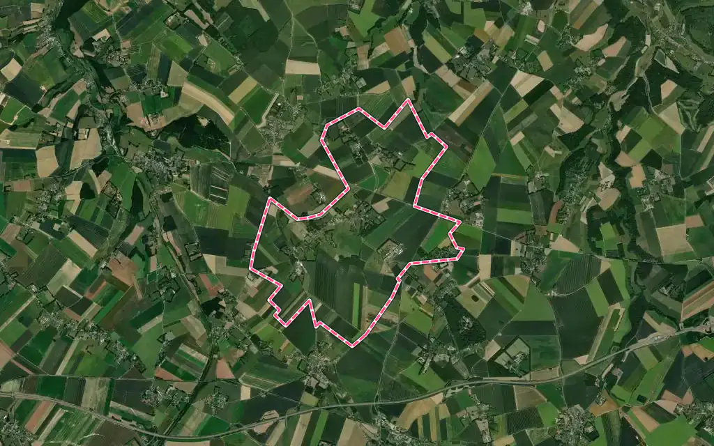 Vue satellite de Bracquetuit avec ses contours administratifs
