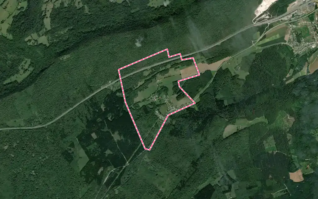 Vue satellite de Braillans avec ses contours administratifs