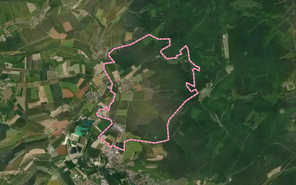 Vue satellite de Bras-sur-Meuse avec ses contours administratifs