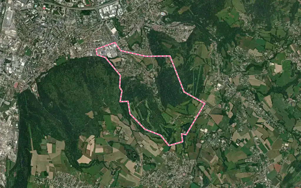Vue satellite de Bresson avec ses contours administratifs