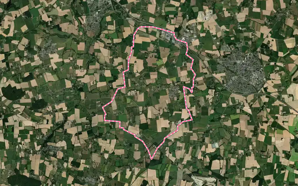 Vue satellite de Brie avec ses contours administratifs