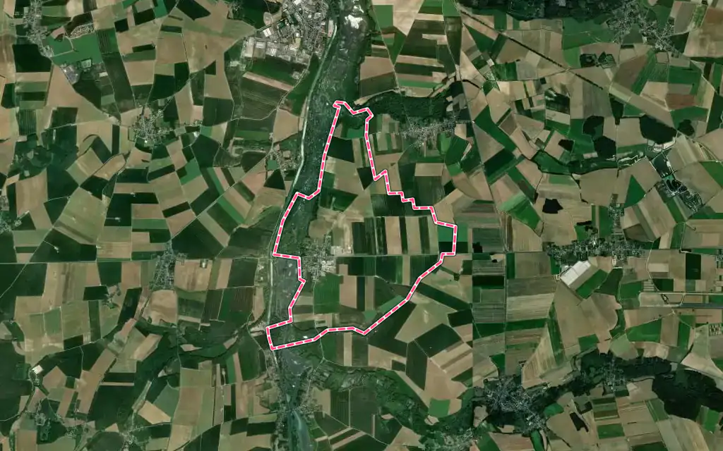 Vue satellite de Brie avec ses contours administratifs