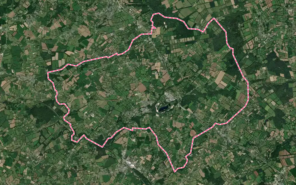 Vue satellite de Brix avec ses contours administratifs