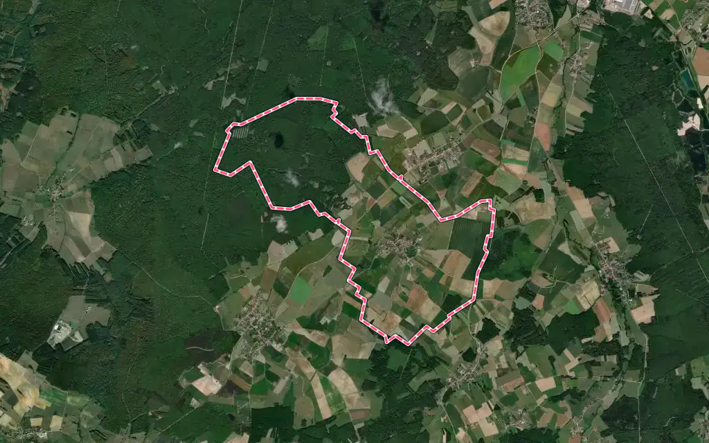 Vue satellite de Bult avec ses contours administratifs