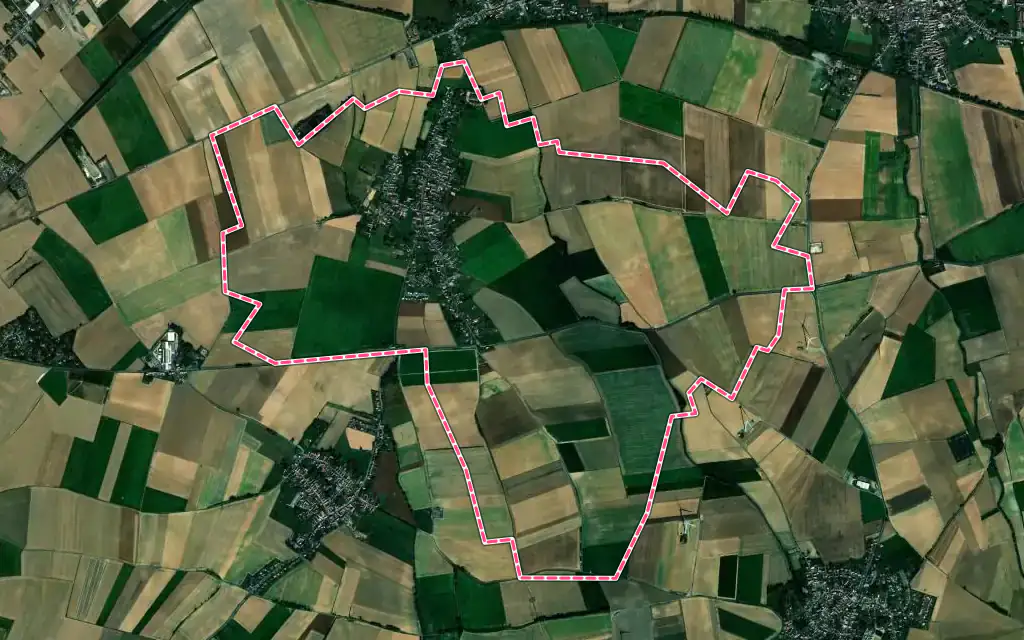Vue satellite de Cagnoncles avec ses contours administratifs