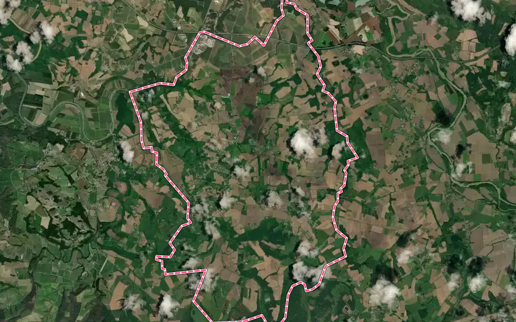 Vue satellite de Came avec ses contours administratifs