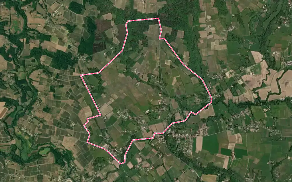 Vue satellite de Camiran avec ses contours administratifs