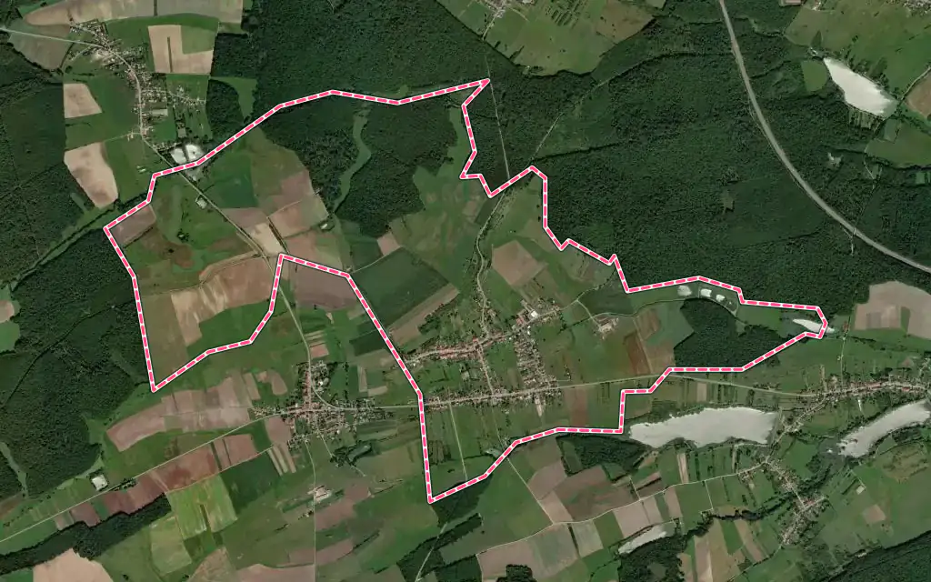 Vue satellite de Cappel avec ses contours administratifs
