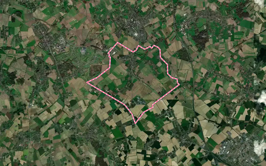 Vue satellite de Cappelle-en-Pévèle avec ses contours administratifs