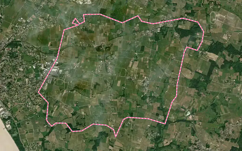 Vue satellite de Cars avec ses contours administratifs