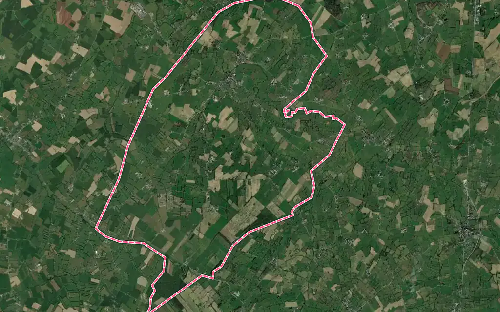 Vue satellite de Cartignies avec ses contours administratifs