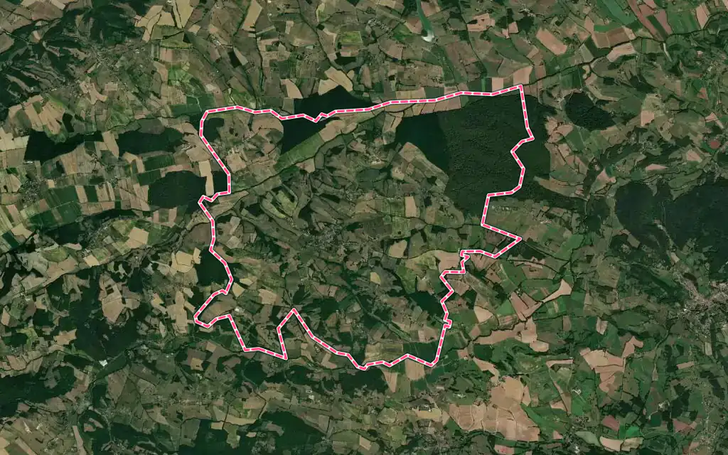 Vue satellite de Cassagnabère-Tournas avec ses contours administratifs