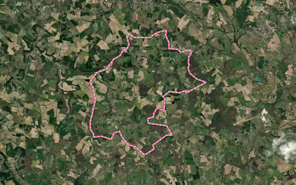 Vue satellite de Castelnaud-de-Gratecambe avec ses contours administratifs