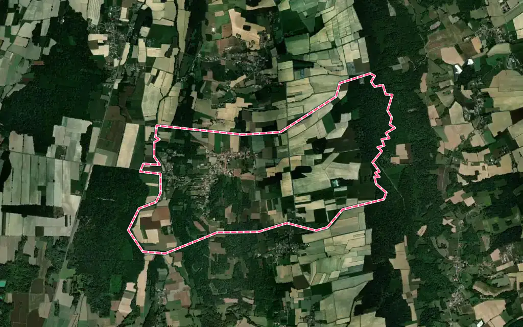 Vue satellite de Castéra-Lou avec ses contours administratifs