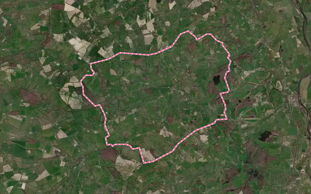 Vue satellite de Céron avec ses contours administratifs