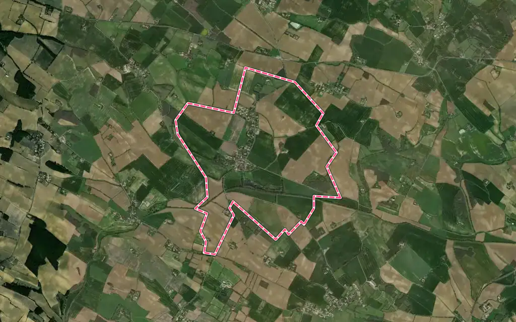 Vue satellite de Cessales avec ses contours administratifs