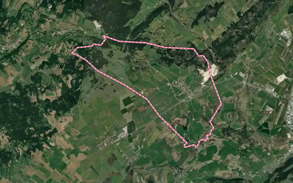 Vue satellite de Chaffois avec ses contours administratifs