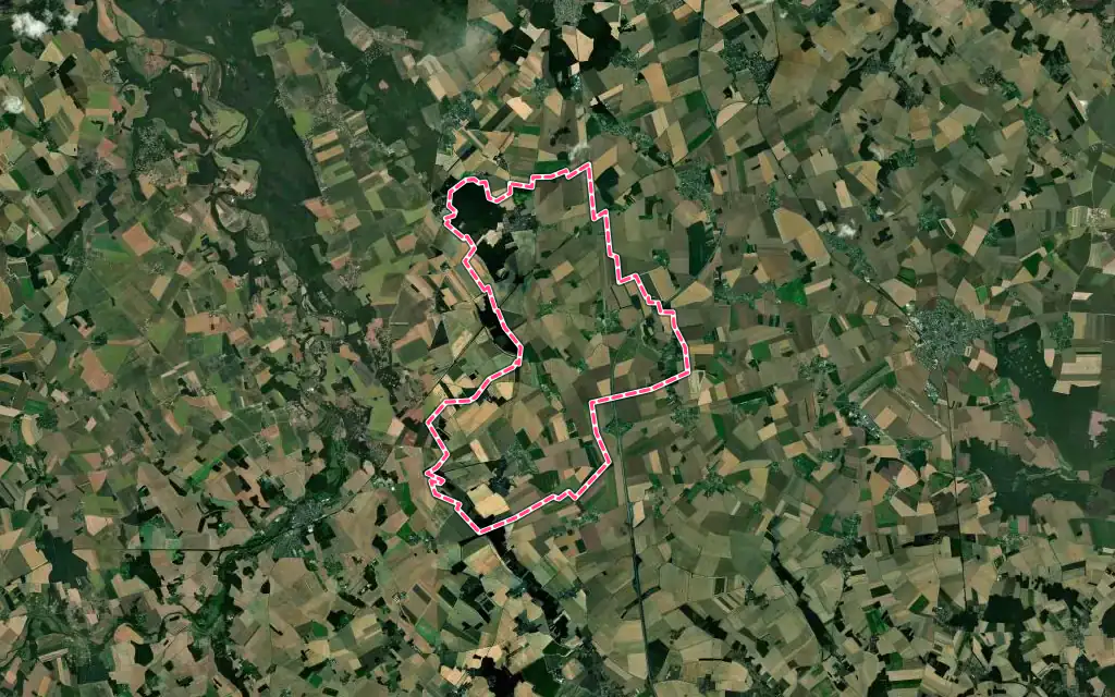Vue satellite de Chambois avec ses contours administratifs
