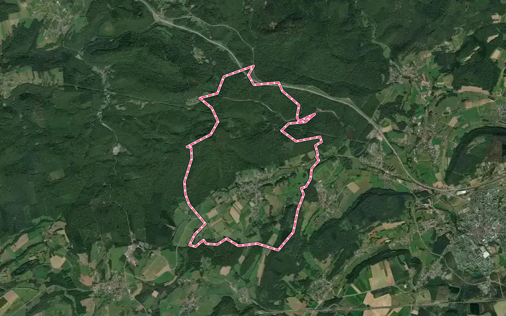 Vue satellite de Champey avec ses contours administratifs