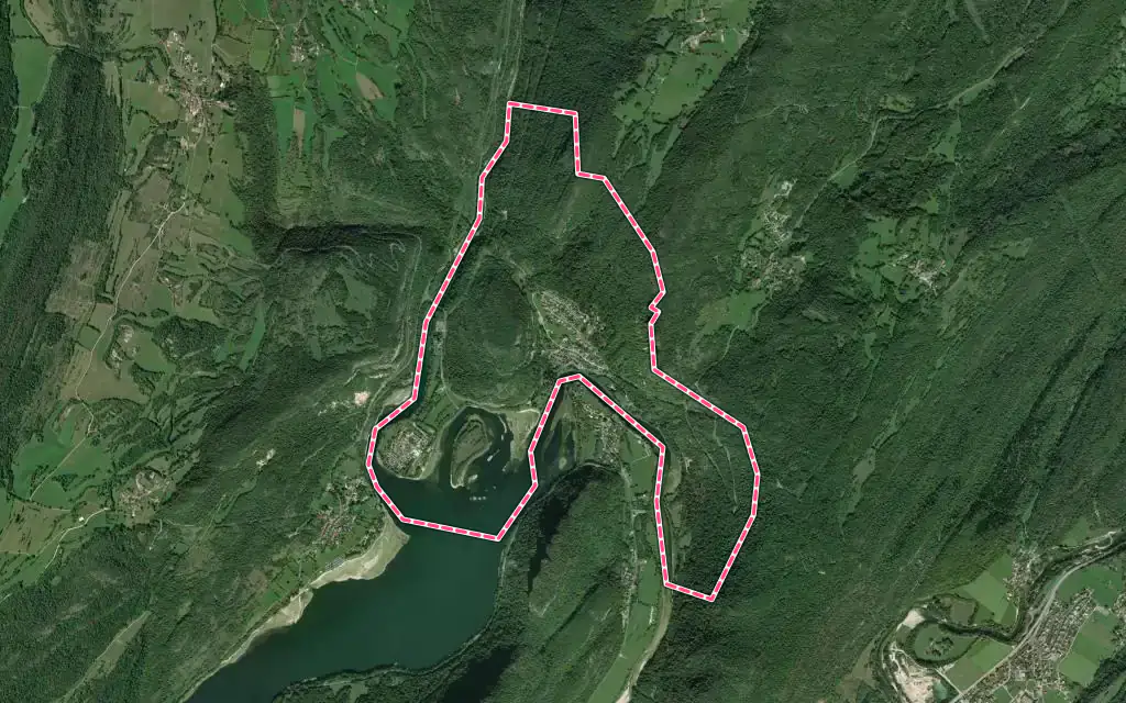 Vue satellite de Chancia avec ses contours administratifs
