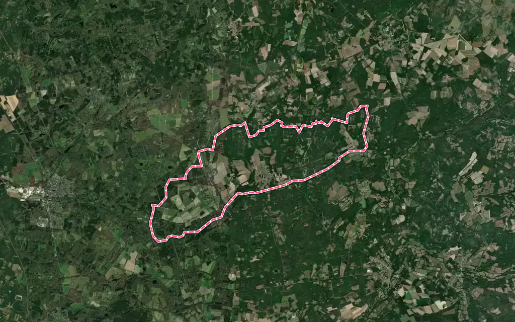 Vue satellite de Chaon avec ses contours administratifs