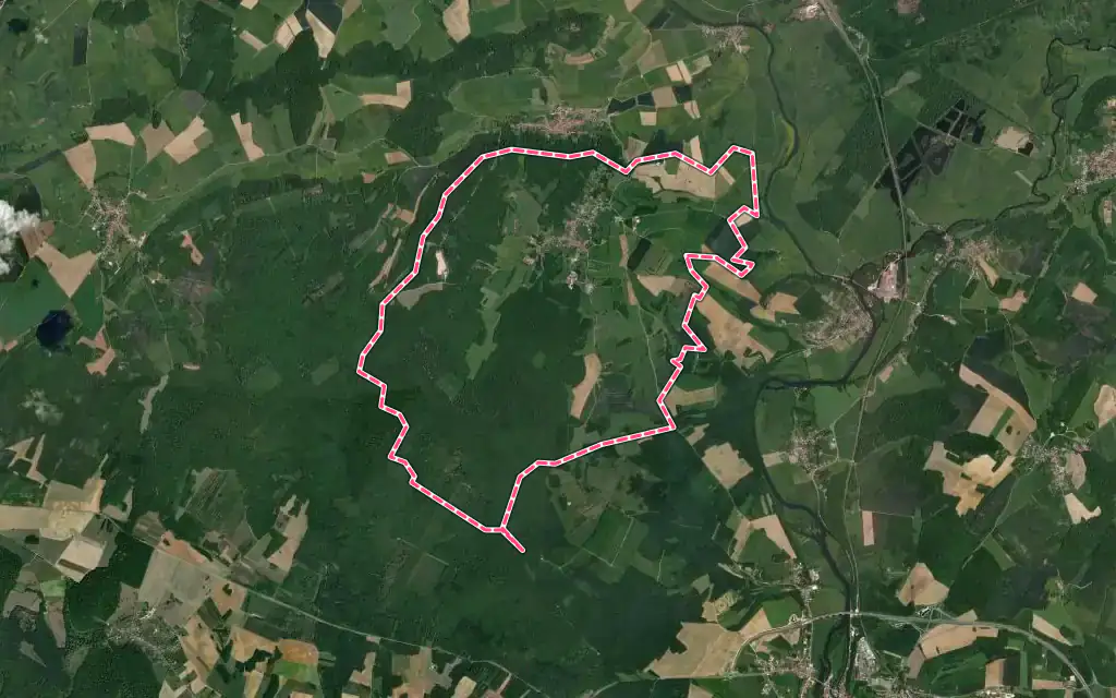 Vue satellite de Chargey-lès-Port avec ses contours administratifs