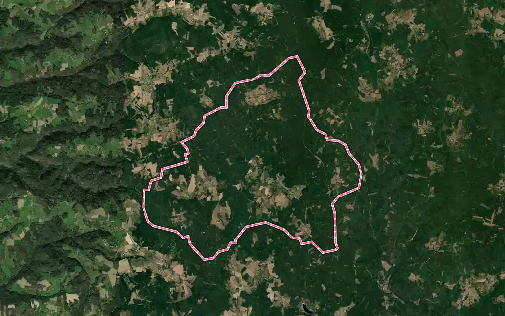 Vue satellite de Chassignolles avec ses contours administratifs