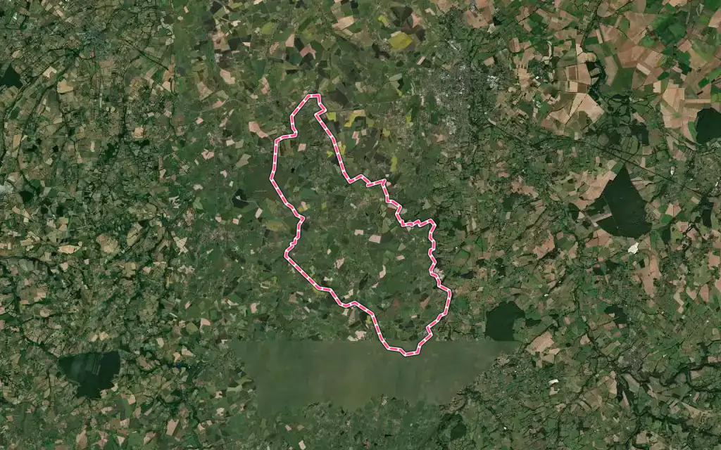 Vue satellite de Chassignolles avec ses contours administratifs