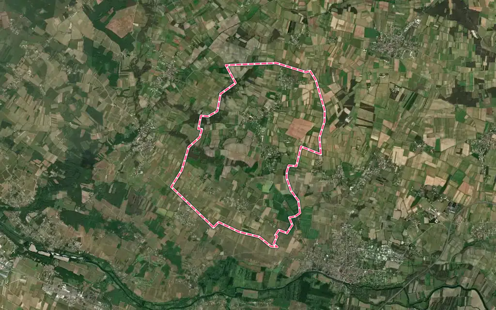 Vue satellite de Chassors avec ses contours administratifs
