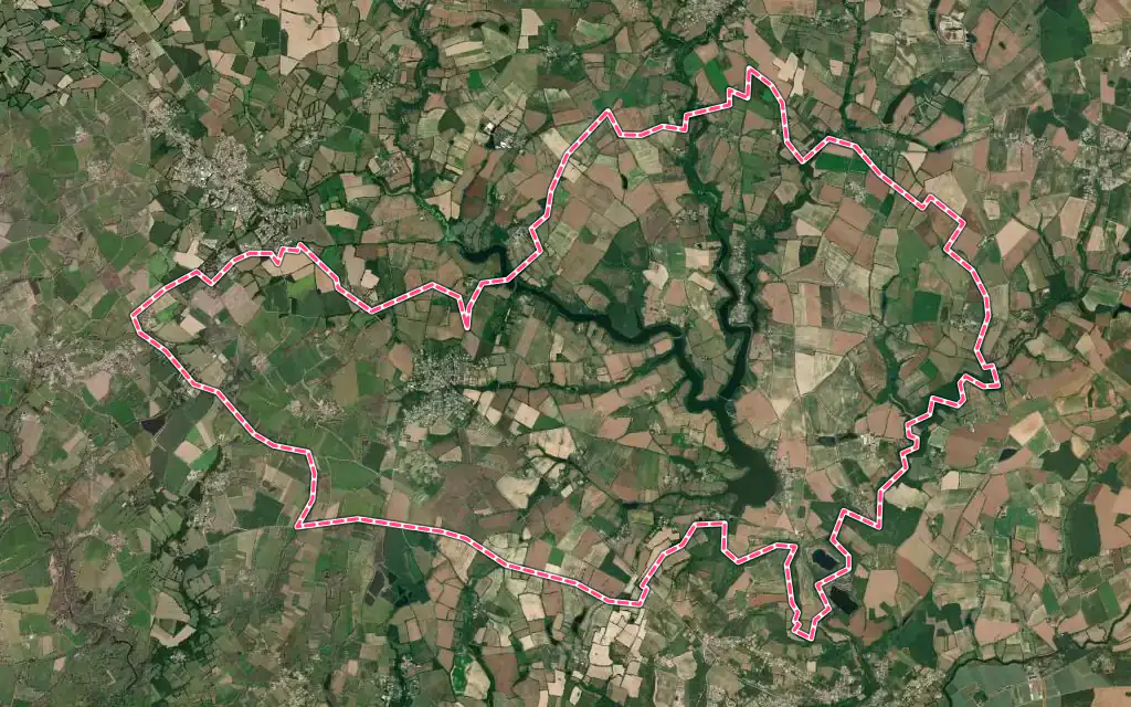 Vue satellite de Château-Guibert avec ses contours administratifs