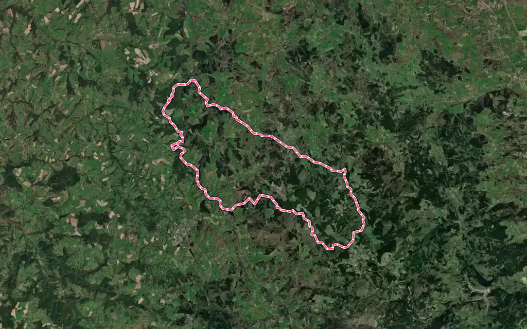 Vue satellite de Châtel-Montagne avec ses contours administratifs