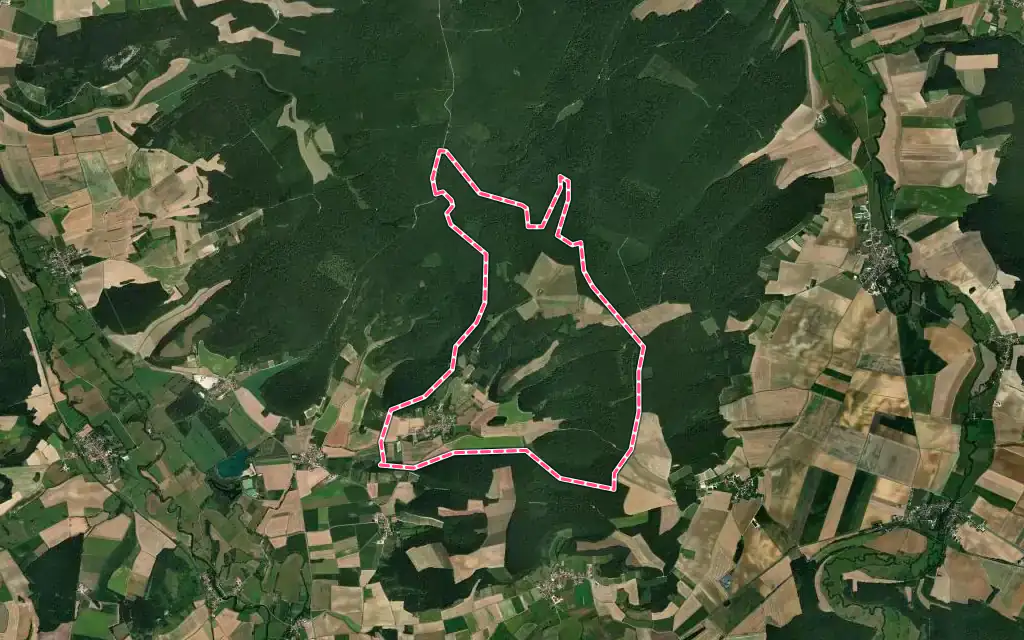 Vue satellite de Chaumont-le-Bois avec ses contours administratifs